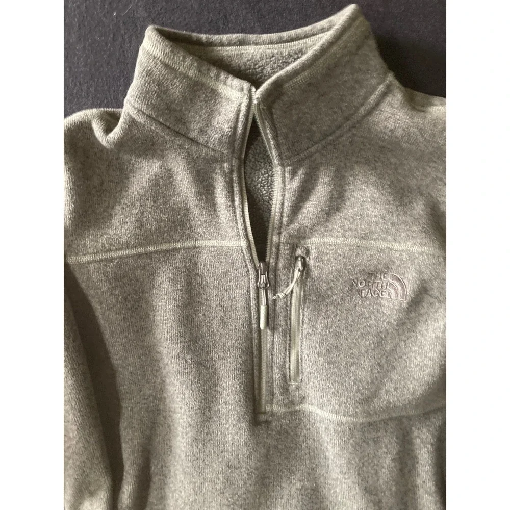The North Face Mens Gordon Lyons Quarter Zip Fleece Pullover Olive Green Large